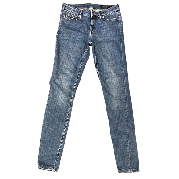 All Saints Women’s Skinny Jeans Size 26 – Mid Wash Denim - Picture 1 of 5